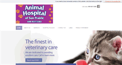 Desktop Screenshot of animalhospitalofsunprairie.com