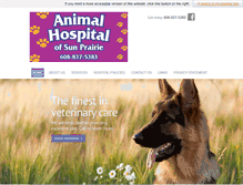 Tablet Screenshot of animalhospitalofsunprairie.com
